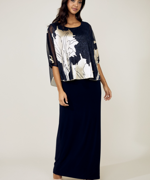 Alternative view of Midnight Overlay Gown